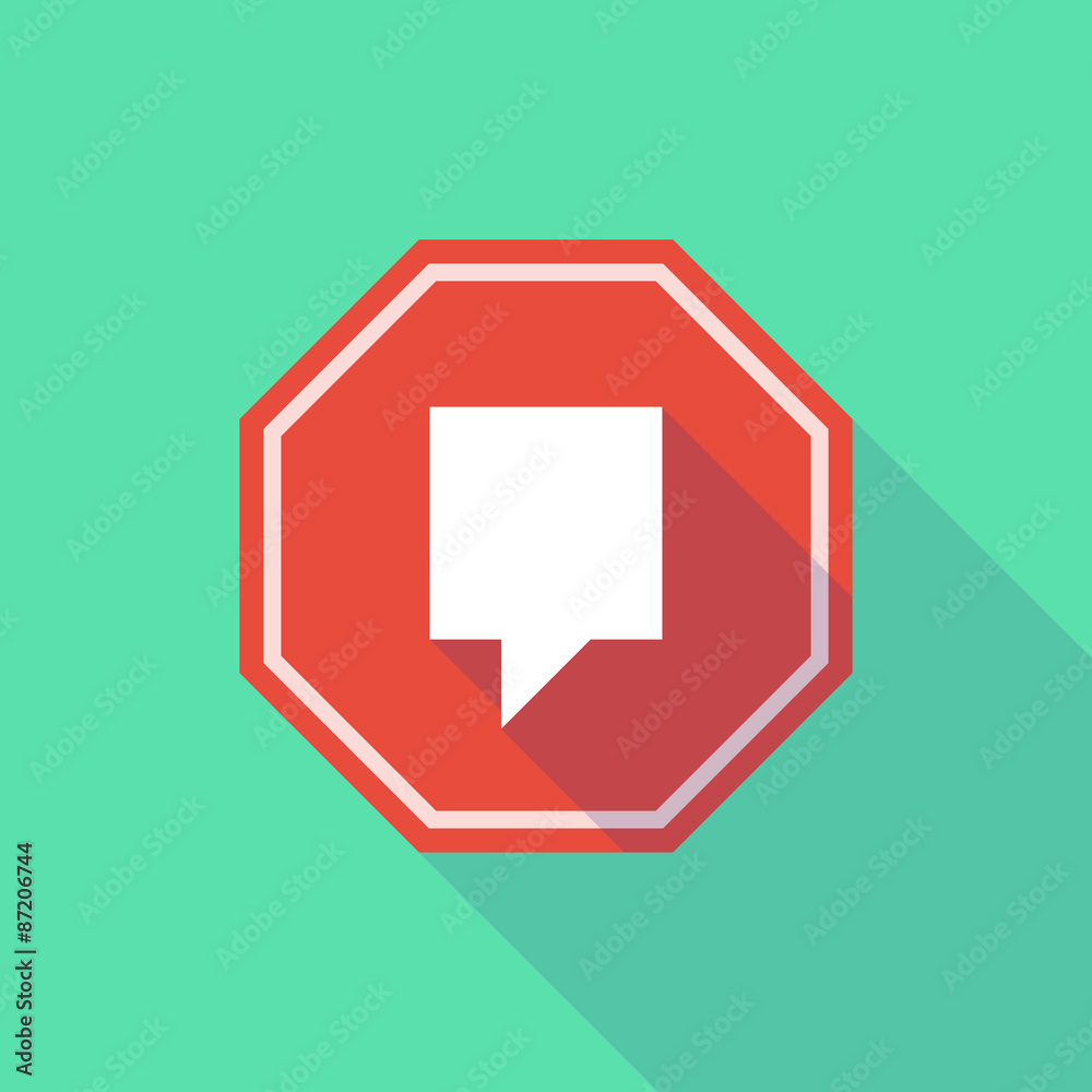Long shadow stop signal with a tooltip Long shadow stop signal with a tooltip
