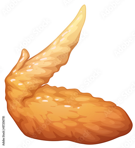 Single fried chicken wing