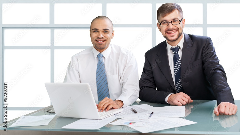 Fototapeta premium Asian, business, discussion.