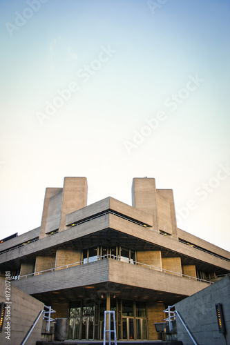 Wallpaper Mural The National Theatre, London. The façade of the National Theatre, part of London's South Bank centre, a classic example of Brutalist architecture. Torontodigital.ca