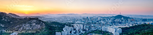 Seoul Panorama bei Sonnenaufgang