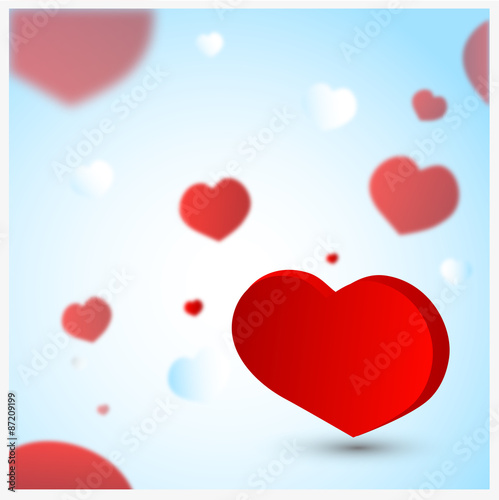 Set love hearts