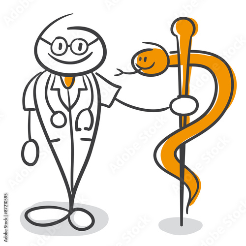 Strichmännchen Serie Pumpy / Arzt Medizin