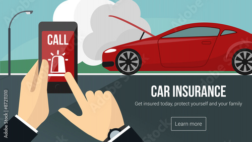 Car insurance and safety banner