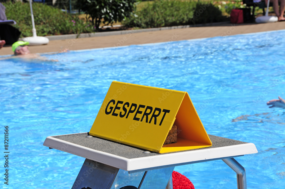 Fototapeta premium Schild gesperrt