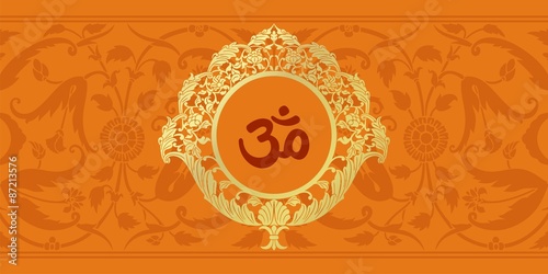 aum syllable, paisley design ,Hinduism, India