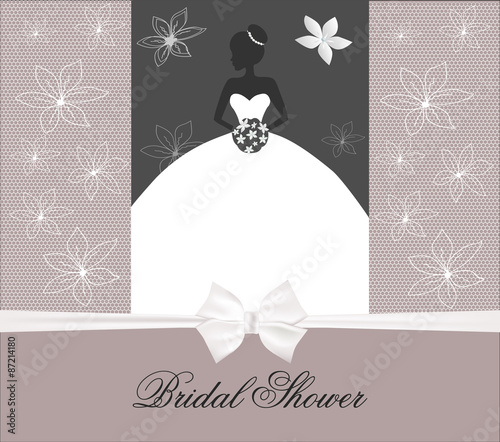 Vector invitation for bridal shower