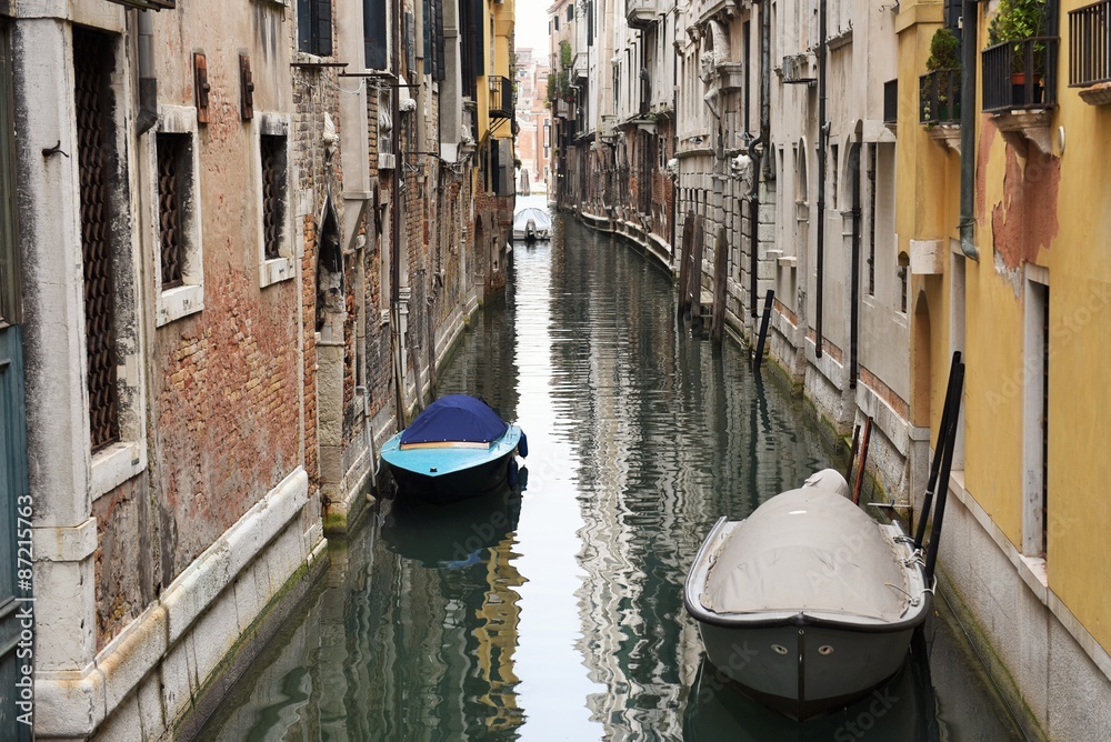 Лодки на канале, венеция