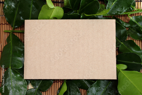 empty recipe brown paper texture  with variety fresh haelthy her photo