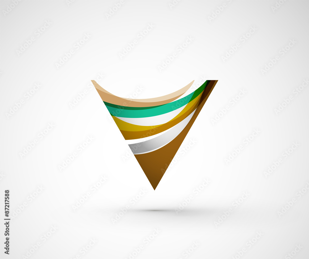 Abstract geometric company logo triangle, arrow Abstract geometric company logo triangle, arrow