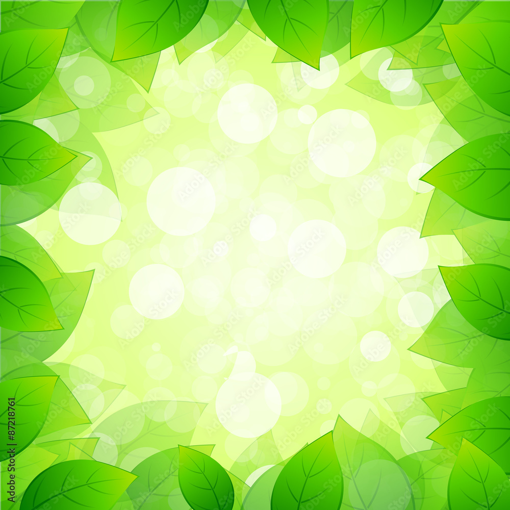 Green Framing with Leaves Green Framing with Leaves