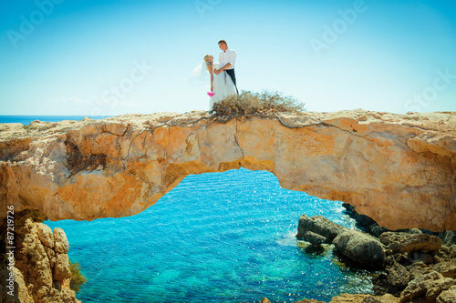Maxim and Julia wedding photo shoot at sea