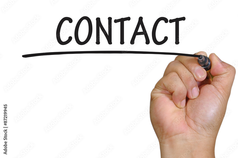 hand writing contact hand writing contact