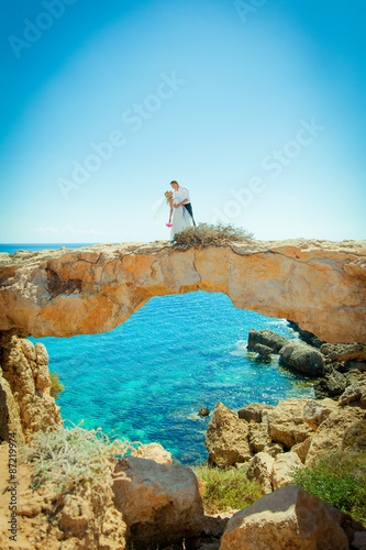 Maxim and Julia wedding photo shoot at sea