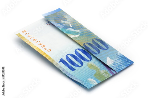 Ticket CHF 100 folded (10'000 CHF)