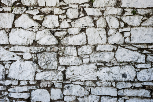 old grungy whitewash traditional stone wall in Ireland