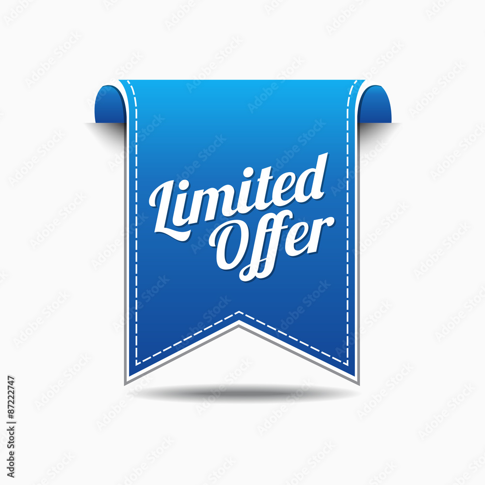 Limited Time Offer Blue Vector Icon Design Limited Time Offer Blue Vector Icon Design