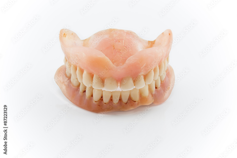 Obraz premium Dentures isolated on white
