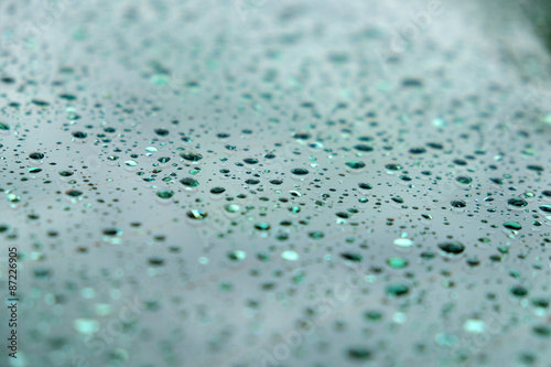 Water drops on car window
