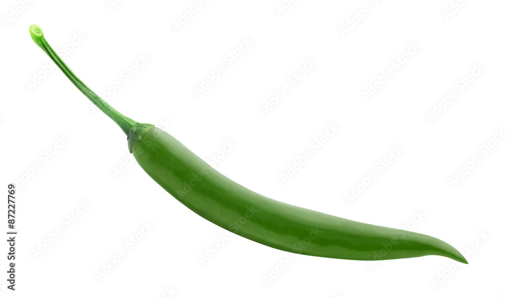Fresh chilli pepper isolated on a white background. Design element for product label, catalog print, web use. Fresh chilli pepper isolated on a white background. Design element for product label, catalog print, web use.