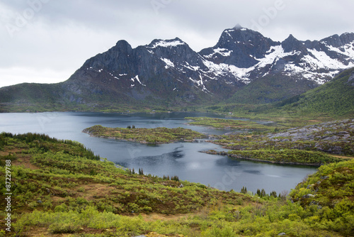 mountains on Lofoten islands in Norway © dk_photo