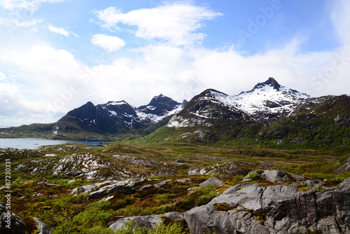 mountains on Lofoten islands in Norway