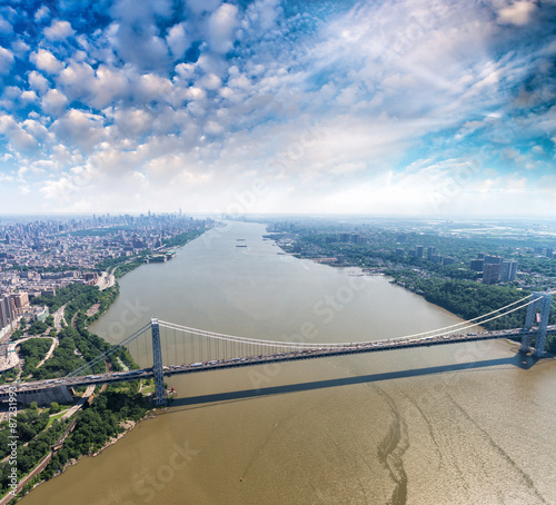 Fotografie Aerial view of George Washington Bridge in New York City