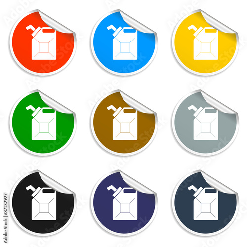 Jerrycan oil vector icon