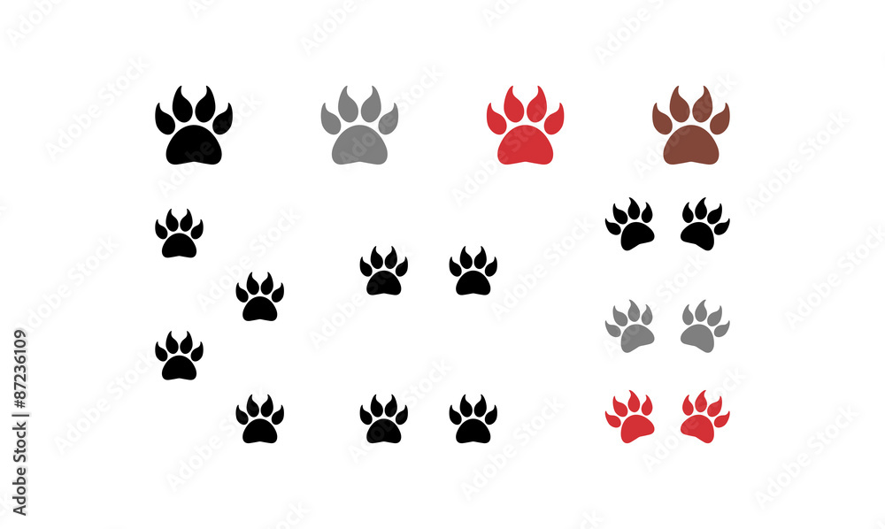 Simple Paw Claw Vector Illustration