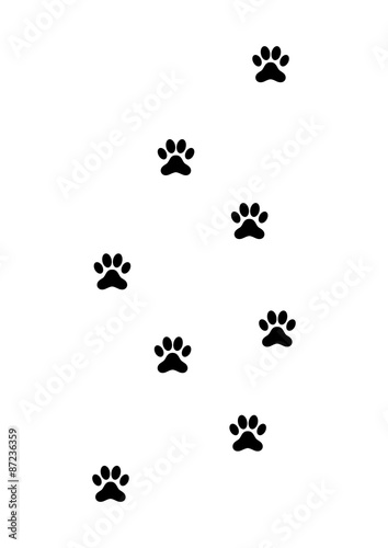 Animal Leaving Traces - Silhouette Vector
