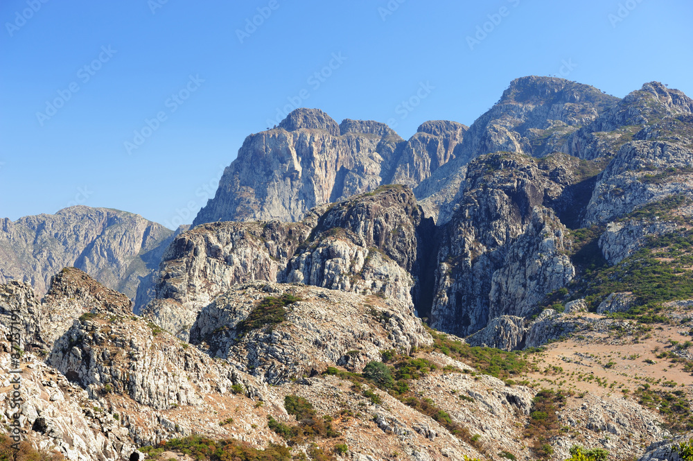 Fototapeta premium Yemen. Socotra island. Higghe mountains