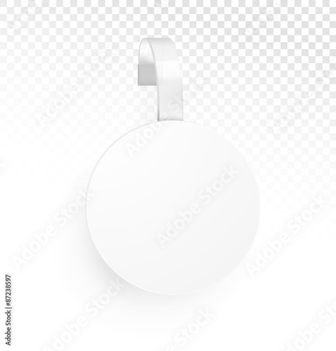Vector wobbler with transparent strip isolated on a white background
