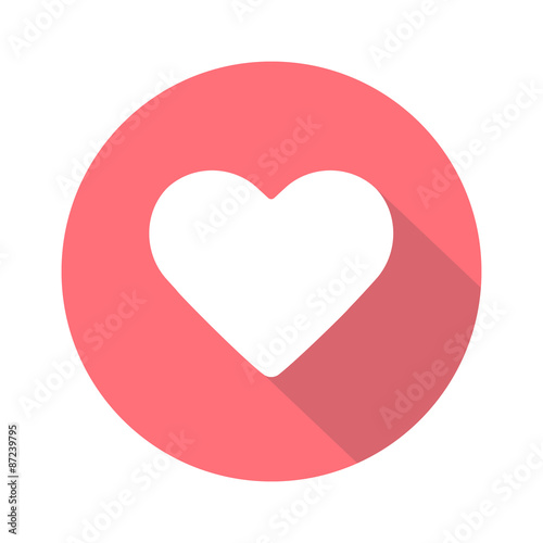 Heart with flat shadow