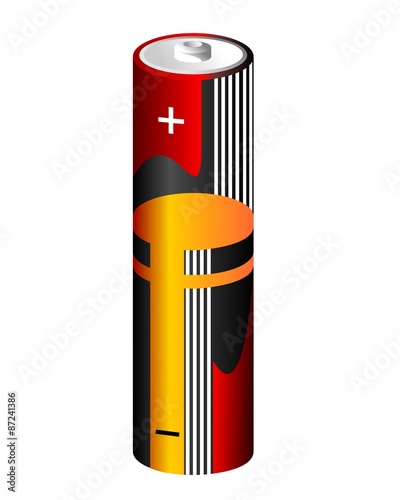 Realistic vector illustration battery
