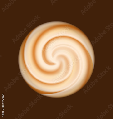 Coffee and milk cream texture