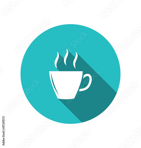 Coffee or tea cup, trendy flat minimal style