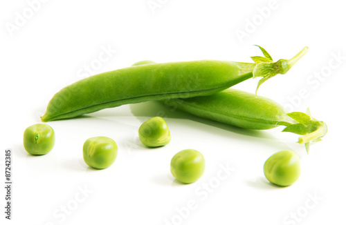 Peas isolated on white