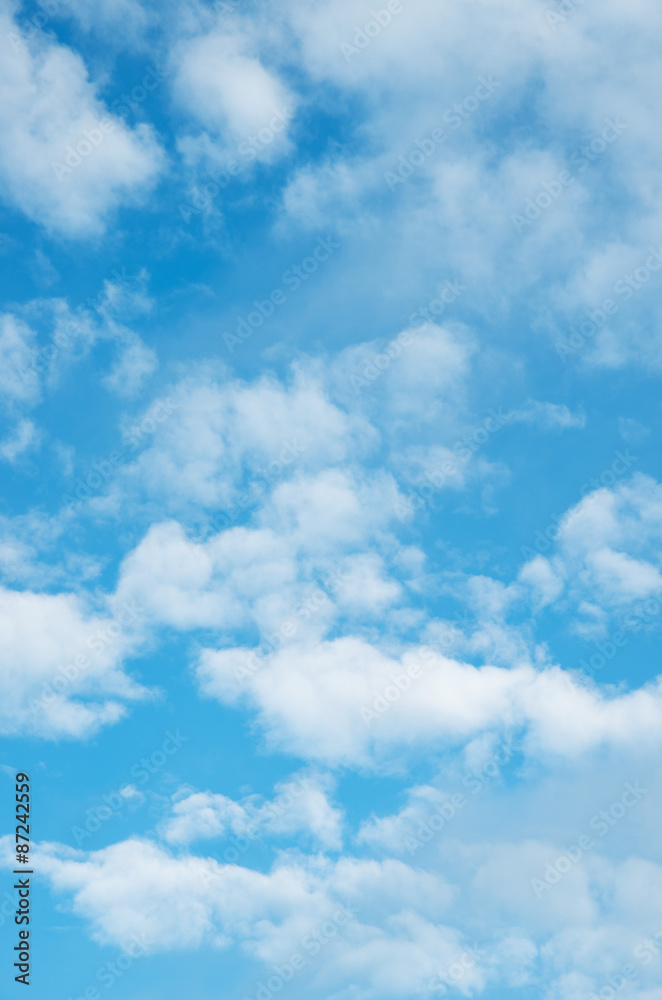 Obraz premium White clouds in blue sky.