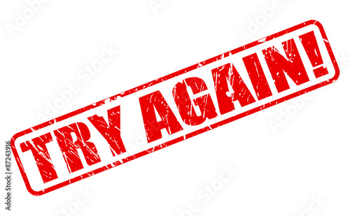 Try again red stamp text