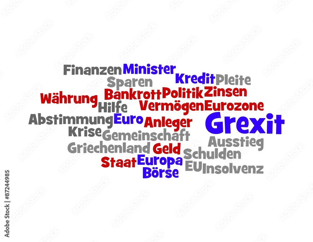 Grexit Wortwolke Grexit Wortwolke
