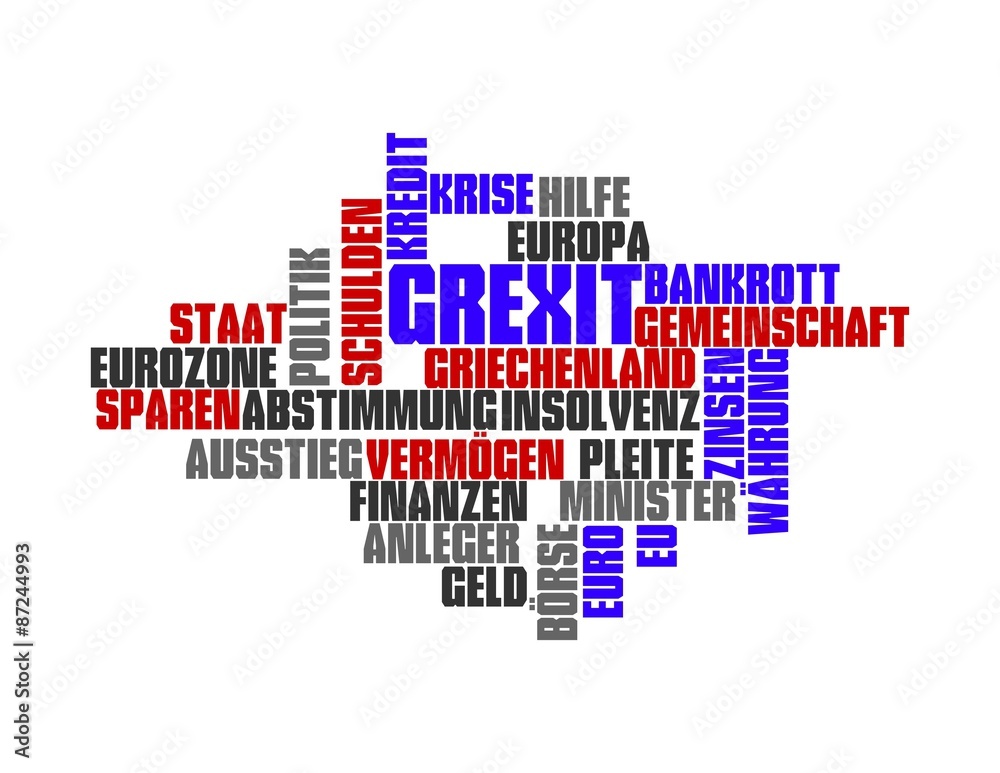 Fototapeta premium Grexit Wortwolke