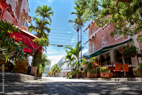 Española Way Street View South Beach © dmwphoto