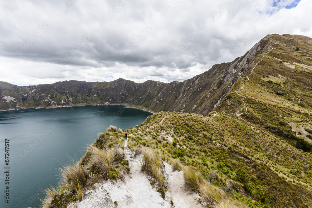 Quilotoa crater lake, Ecuador