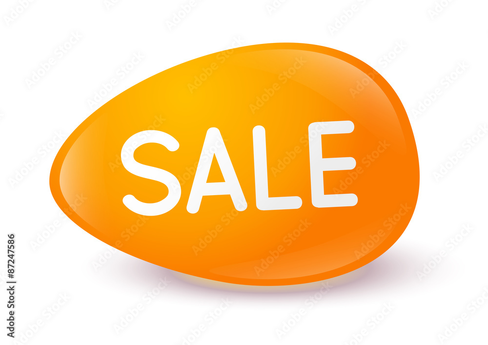 Sale message on glossy bubble Sale message on glossy bubble