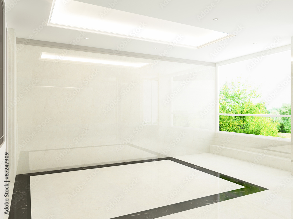 Fototapeta premium 3D render of empty room interior