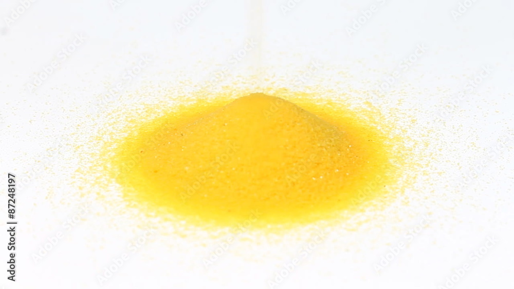 Yellow sand are slowly falling. Strewing yellow sand. Yellow sand are slowly falling. Strewing yellow sand.