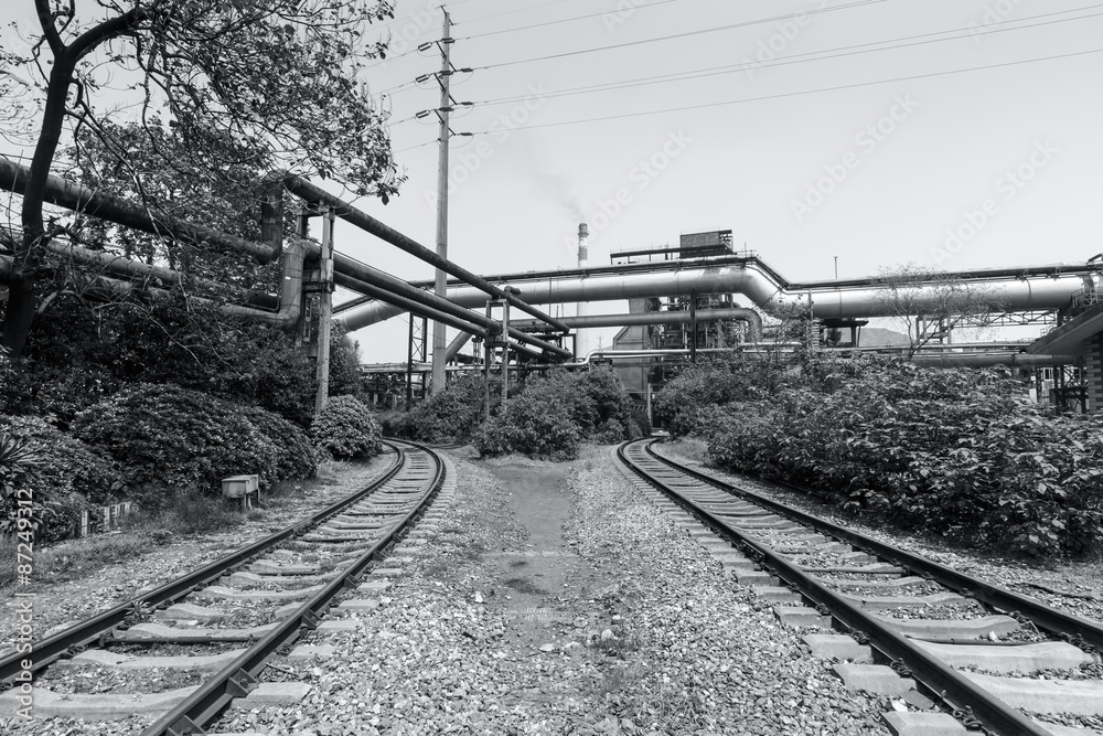 Steel mills  train tracks