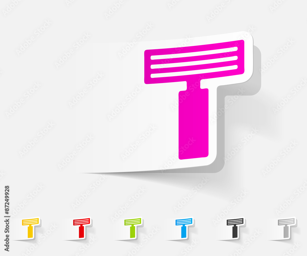 realistic design element. razor realistic design element. razor