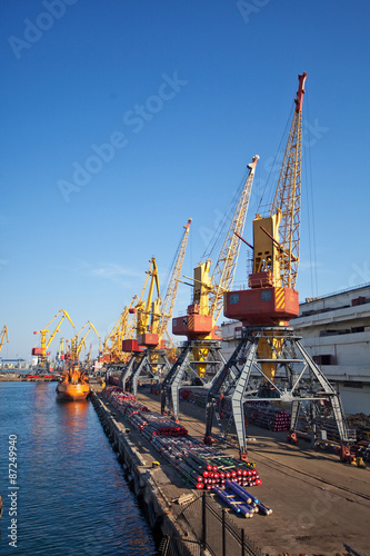 tower crane in the port