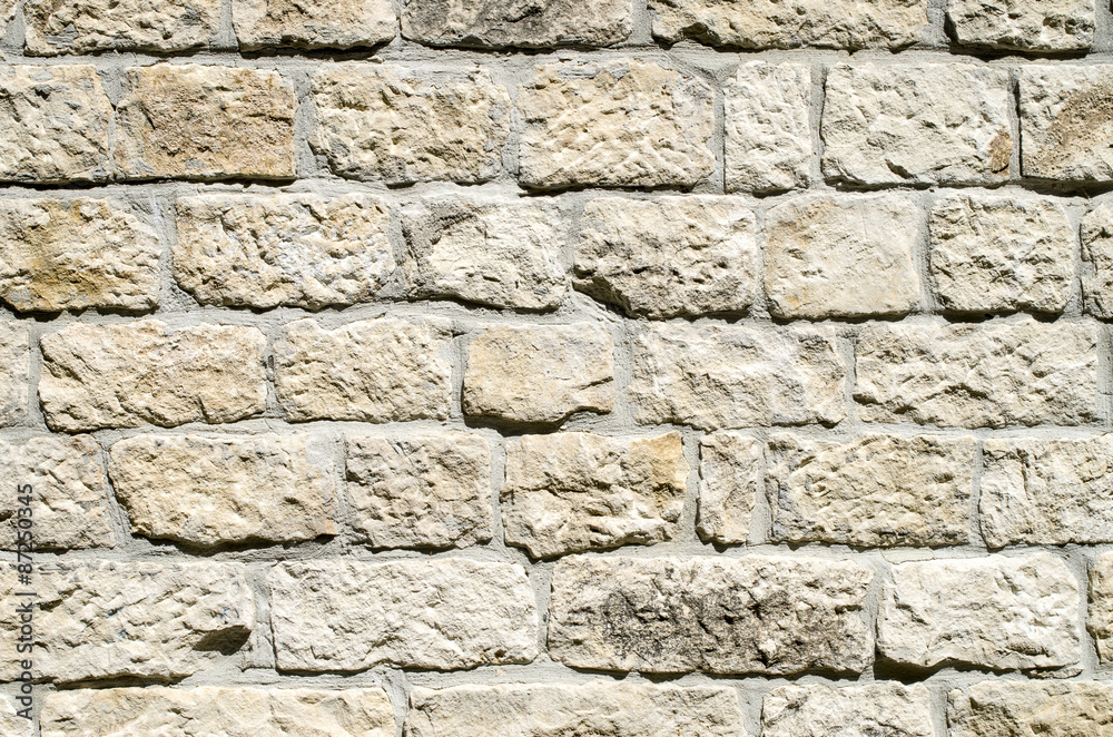 Fototapeta premium New stone wall closeup